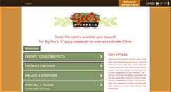 Desktop Screenshot of geospizzaop.com